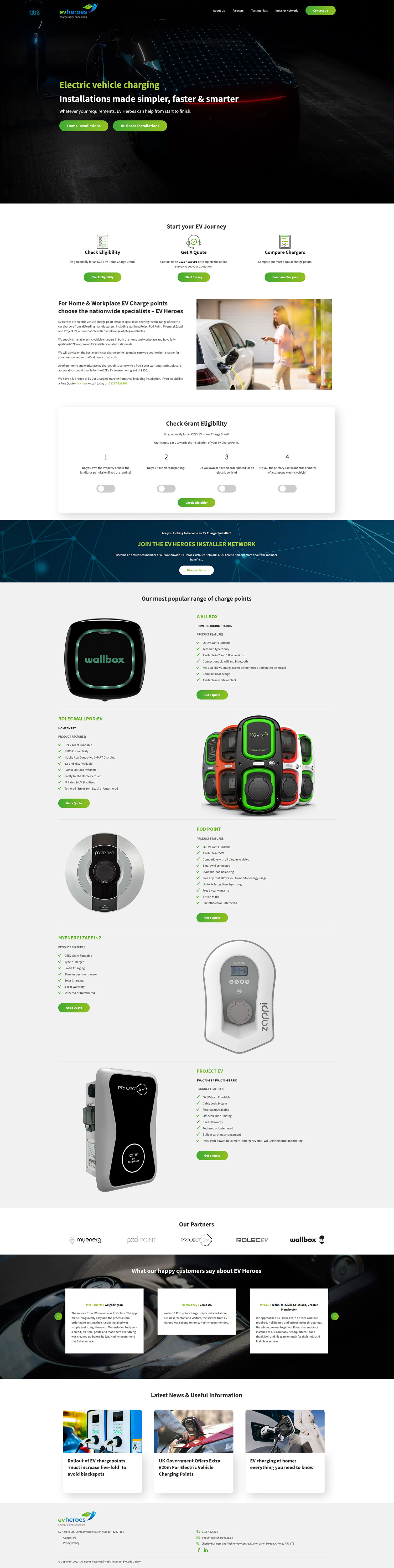 ev heroes website design full